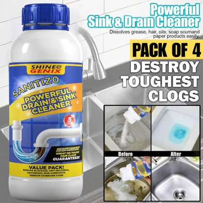 POWERFUL DRAIN & SINK CLEANER POWDER (PACK OF 4)