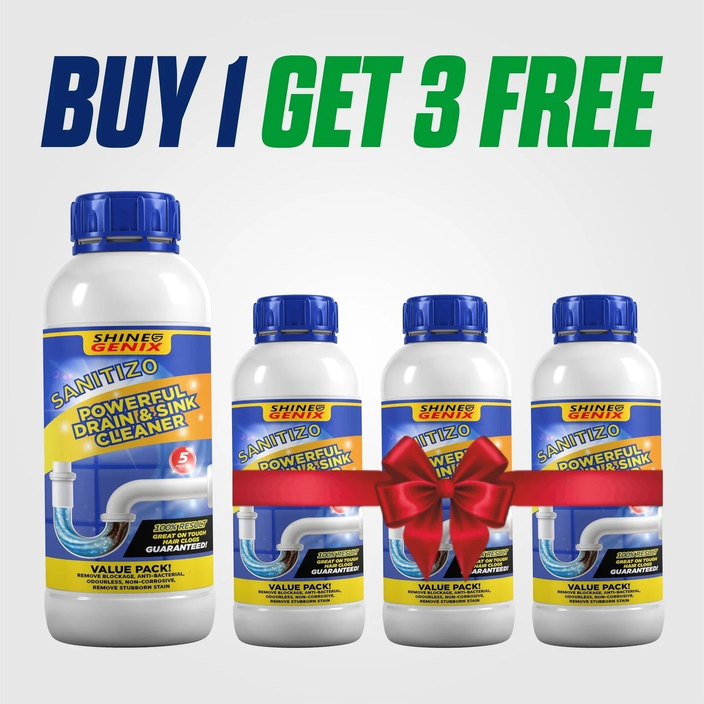 POWERFUL DRAIN & SINK CLEANER POWDER (PACK OF 4)